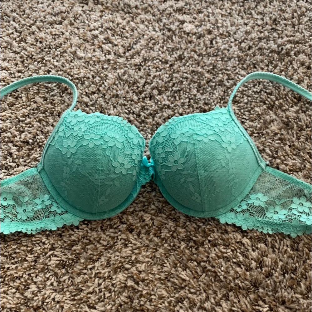 Mint / light blue AE Aerie Bra light push-up
